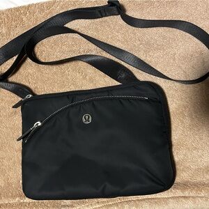lululemon athletica Black Messenger Bag